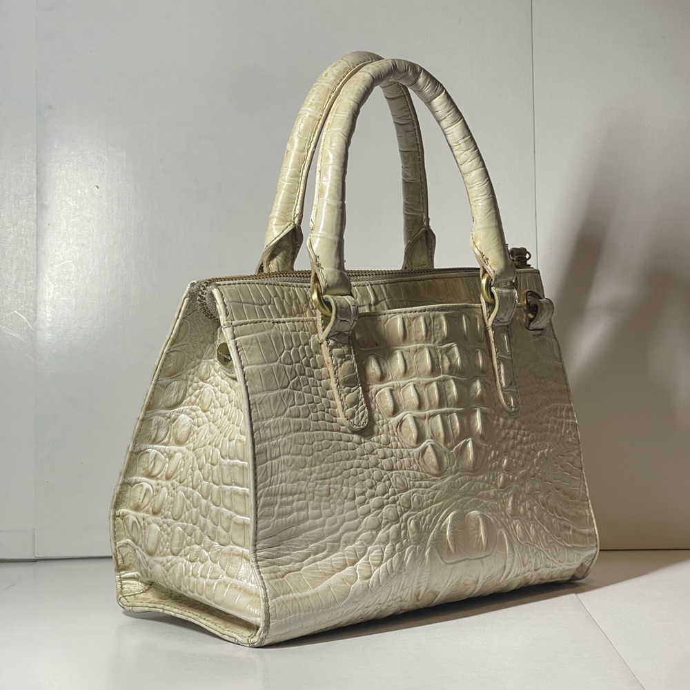 Brahmin Small Structured Handbag Croc Embossed Le… - image 7